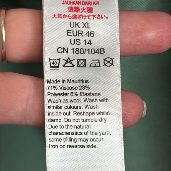 Topshop Women's Green Oversized Panel Hoodie Size XL - Picture 5 of 6